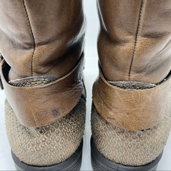 Ecco Moto Ankle Boots Brown 38 Leather Booties - Picture 12 of 14